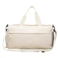 Borsa da viaggio grande beige borsa da palestra sportiva leggera borsa impermeabile weekend - Bianco avorio