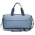 Blue large capacity travel duffel bag with dry wet separation, shoulder strap and handles - Blue