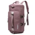 Zaino cilindrico rosa multifunzionale da donna, grande capacità viaggio e borsa scolastica. - rosa ciliegia