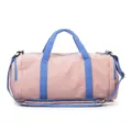 Pink blue color block gym duffel bag large capacity sports travel bag for fitness workout - Plain Style / Pink