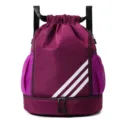 Purple drawstring backpack sports gym bag with independent shoe compartment for men - 33*16*45 / Purple