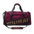 Large capacity travel duffel bag gym sports bag with wet dry compartment and adjustable strap. - Purple