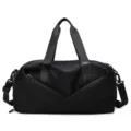 Borsa da viaggio nera con scomparto scarpe, grande borsa sportiva palestra per uomo e donna - Taglia L / Nero