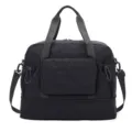 Large capacity black travel duffel bag with wet dry separation compartment, stylish and durable. - Black