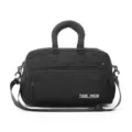 Borsa da viaggio nera grande capacità borsa sportiva fitness tracolla borsa a mano - Nero (versione con logo)