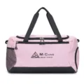 Pink gym duffel bag with shoe compartment, large capacity travel sports bag for women men - Pink
