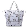 Grosse Kapazitaet Cartoon Kuh Print Reisetasche, wasserdichte Oxford Tuch Fitness Tasche. - Erweiterbare Version / Kuh Weiß