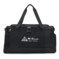 Large capacity waterproof gym bag with shoe compartment, black travel duffel for sports. - Black