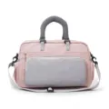 Pink and grey travel duffel bag large capacity gym sports shoulder handbag for daily use - Pink (Plain Version)