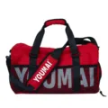 Grande borsa da palestra sportiva rossa e nera da viaggio con scomparto per scarpe. - Rosso