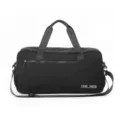 Borsa da palestra nera borsone viaggio impermeabile grande capacità borsa sportiva - Nero (con logo)