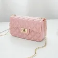 Rosa Gesteppte Jelly Umhängetasche, Süße Damen Kette Schultertasche Sommer Modische Handtasche - Rosa