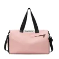 Pink Gym Duffel Bag with Shoe Compartment and Wet Pocket for Sports Yoga Travel fitness - Pink