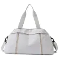Borsa da viaggio sportiva grigia capiente con separazione umido secco per palestra yoga. - Grigio