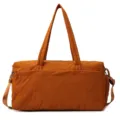 Grande borsa da palestra sportiva per donna, borsa da viaggio impermeabile in nylon. - arancio-rosso