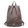 Zaino da viaggio in tessuto oxford impermeabile con scomparto scarpe sportivo e leggero. - Kaki
