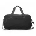 Black sports gym duffel bag oxford cloth travel bag with shoulder strap fitness bag - Black (Without Label)