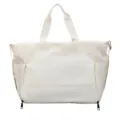 Borsa a tote minimalista color avorio in tela grande capacita borsa casual da donna elegante - Bianco