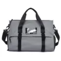 Borsa da palestra impermeabile grande, borsone sportivo da viaggio con scomparto scarpe. - Grigio scuro