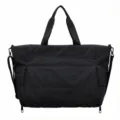 Borsa tote nera minimalista di grande capacità, borsa a tracolla versatile per uso quotidiano. - Nero