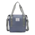 Small gym bag for women travel shoulder crossbody bag waterproof fitness bag with wet pocket - Fog Blue