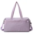 Borsa da viaggio sportiva viola chiaro di grande capacità con tracolla regolabile. - viola taro