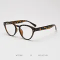 Detailed view of vintage tortoise shell cat eye optical glasses frame, stylish TR90 full rim. - Tortoiseshell C5