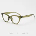 Olive green cat eye glasses frame vintage optical eyewear retro stylish daily wear 50mm - Olive Green C7