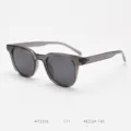 Unisex TR90 polarized sunglasses in transparent grey frame with dark UV-blocking lenses. - Transparent Grey Full Grey C11