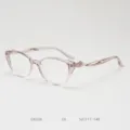 Fashion cat-eye TR90 eyeglasses frame for women, clear pink optical glasses for daily wear. - Gradient Pink C6