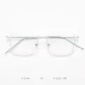 Clear TR90 optical glasses frame detail view, lightweight thin metal temples design for daily wear. - Transparent White C3