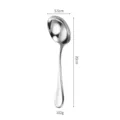 Stainless steel soup spoon thickened deepened ramen spoon kitchen tableware size 20cm long - 18/10 Polished Apple-Shaped Soup Spoon