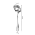 Stainless steel soup ladle thickened kitchen tableware portable serving spoon 20cm length 102g - 18/10 Brushed Apple-Shaped Soup Spoon