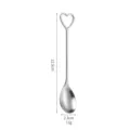 Stainless steel heart shaped coffee spoon small dessert spoon with cute handle design for home - Heart Coffee Spoon / 1 Piece/Pack / Silver