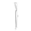 Stainless steel fruit fork, 13cm dessert cake fork with dimension spec for home and hotel use. - Thickened 304 Stainless Steel Korean Fruit Fork in Natural Color