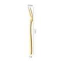Stainless steel fruit fork, gold two-tine dessert cake fork for home hotel use. - Thickened 304 Stainless Steel Korean Fruit Fork (Gold)