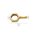 Gold stainless steel hexagonal chopstick rest spoon holder for home restaurant table setting - Gold Hexagon Single Sided Style