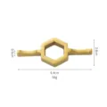 Gold stainless steel chopstick rest modern hex tableware holder for kitchen home 9.4cm - Gold Hexagon Double Sided Style