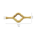 Golden stainless steel chopstick rest, exquisite quatrefoil tableware spoon holder. - Gold Clover Double Sided Style
