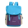 Zaino casual da esterno leggero donna elegante blocco di colore scuola di viaggio computer - Blu e Viola