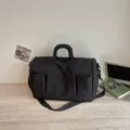 Black large capacity travel duffel bag multi-pocket overnight gym fitness yoga weekender bag - Black