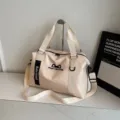 Sac de voyage beige pour femmes, sac de sport fitness élégant avec bandoulière réglable. - Beige Sans Pendentif