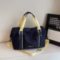 Gran bolsa de viaje para mujer ligera bolsa deportiva impermeable bolsa de fin de semana - Azul marino