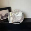 Large capacity travel duffel bag, lightweight overnight cabin bag for women and men, grey. - 40*21*28 / White