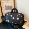 Large capacity travel duffel bag for women lightweight fashion weekend luggage sport gym bag - 42*23*22 / Black