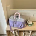 Grand sac de voyage fourre-tout avec blocage de couleur élégant, bagage léger et pratique. - 40*23*27 / Violet