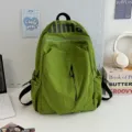 Casual lightweight waterproof backpack for students, large capacity outdoor travel bag green - Green