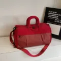 Große rote Sporttasche mit Nassfach Damen Reisetasche Fitness Tasche für Training und Reise. - Rot