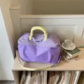 Borsa da viaggio viola e gialla variante, borsone sportivo leggero per palestra e weekend. - 40*21*25 / Viola