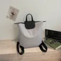 Simple casual commuter backpack, lightweight large capacity travel bag for students. - Gray
